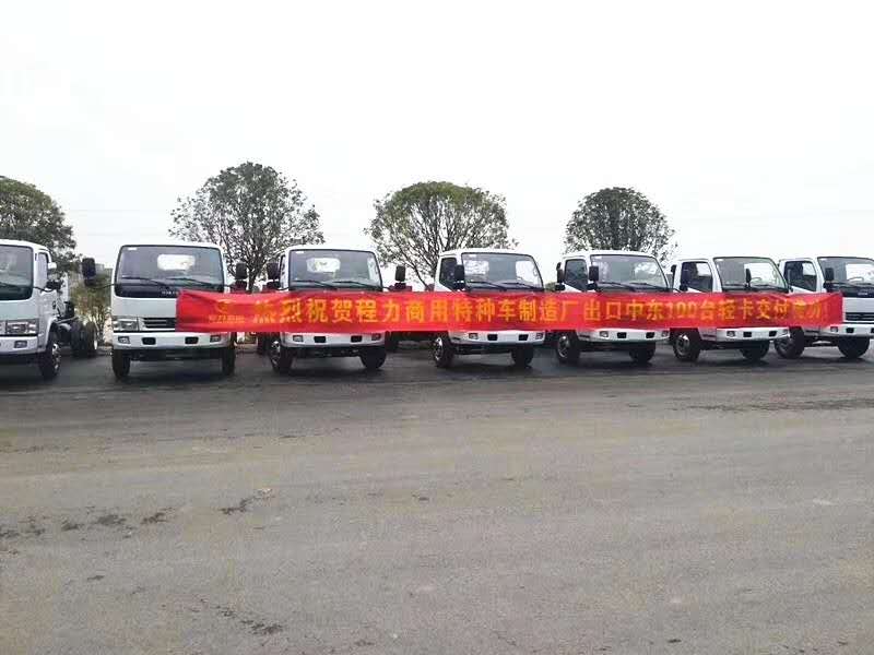 易倍·(中国)体育EMC汽车100台轻卡出口中东国家项目展示